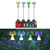 Alpine Assorted Plastic 35.43 in. H Angel Solar Garden Stake, Pack of 16