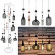 Alpine Assorted Glass 13 in. H Hanging LED Bulb Outdoor Solar Decor, Pack of 15