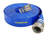 Abbott Rubber 1147-3000-50-CE Pump Discharge Hose Assembly, 3 in ID, 50 ft L, Male x Female Coupling, PVC, Blue