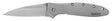 Kershaw 1660 Leek Knife, Drop Point Blade, Bead-Blasted Blade, 7 in OAL, 3 in L Blade, Stainless Steel Blade