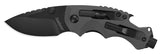Kershaw Shuffle DIY Series 8720 Pocket Knife, Drop Point, Plain Blade, Black Oxide Blade, 5-3/4 in OAL, Gray Handle, Pack of 3