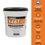 Roberts 1487-1 Floor Adhesive, Paste, Beige, 1 gal Pail, Pack of 4