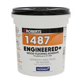 Roberts 1487-1 Floor Adhesive, Paste, Beige, 1 gal Pail, Pack of 4