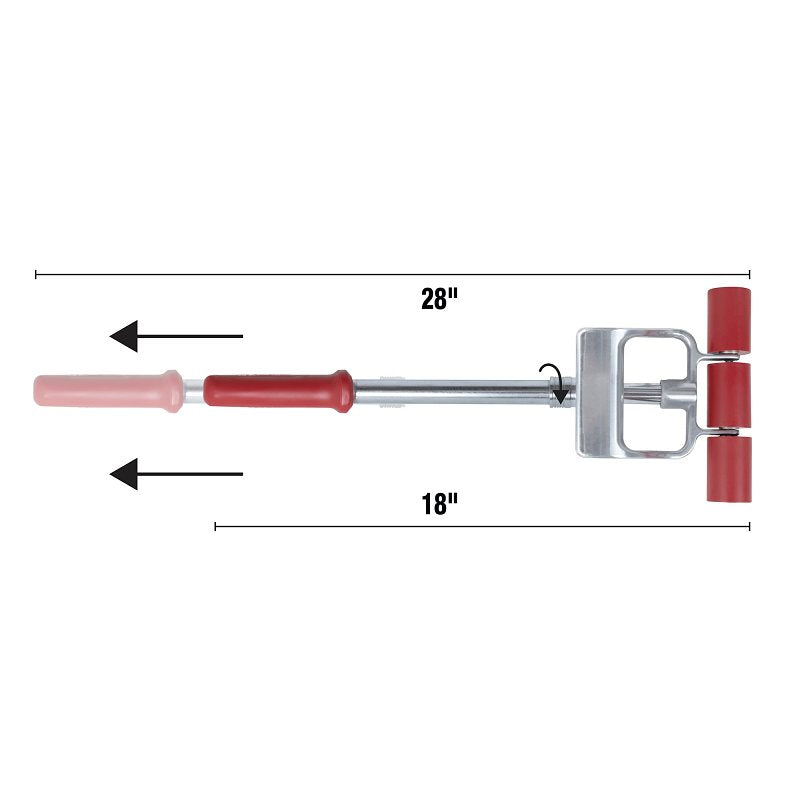 Roberts 10-955 Extendible Floor Roller, 3 in Dia Roller, 7-3/8 in W Roller, Steel Roller, Twist-Lock Handle
