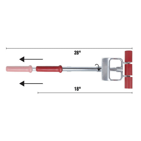 Roberts 10-955 Extendible Floor Roller, 3 in Dia Roller, 7-3/8 in W Roller, Steel Roller, Twist-Lock Handle