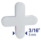 QEP 10336 Traditional Flexible Tile Spacer, 0.11 in Thick, Plastic, White