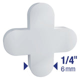 QEP 10005 Series Tile Spacer, 1/4 in L, Plastic, White