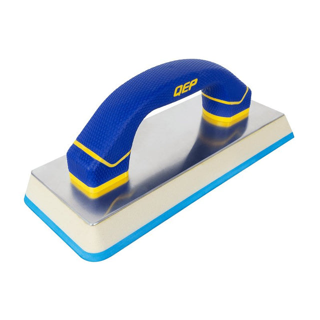 QEP 10074-8 Universal Float, 9-1/2 in L, 4 in W, Comfort Handle, Aluminum/Rubber, Blue