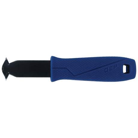 QEP 10058 Backerboard Scoring Knife, 9-1/2 in OAL, Carbide/Steel Blade, Rubber Handle, Blue Handle