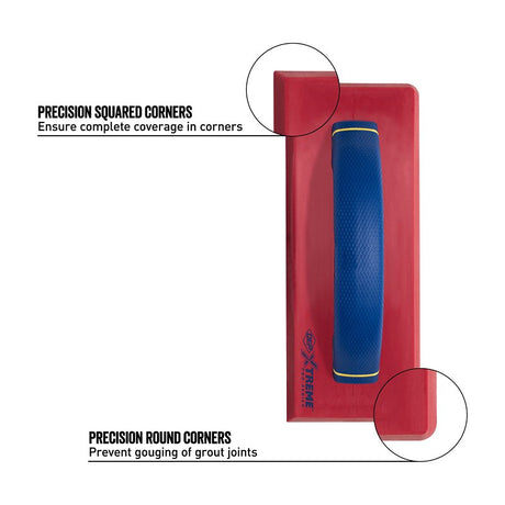 QEP 10069 Grout Float, 10 in L, 3-1/2 in W, Non-Slip Handle, Aluminum/Rubber