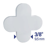 QEP 10027 Series Traditional Flexible Tile Spacer, 3/8 in L, Plastic, White