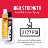 J-B Weld KwikWeld High Strength Automotive Epoxy Paste 2 oz, Pack of 6