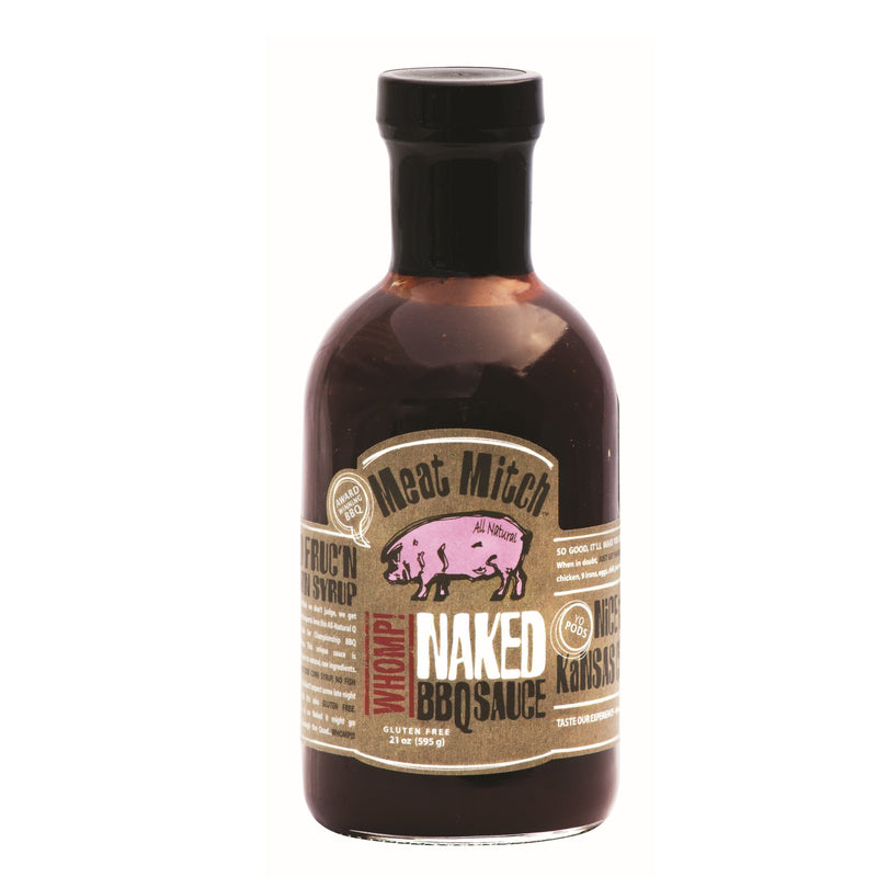 Meat Mitch Naked Whomp BBQ Sauce 21 oz, Pack of 6