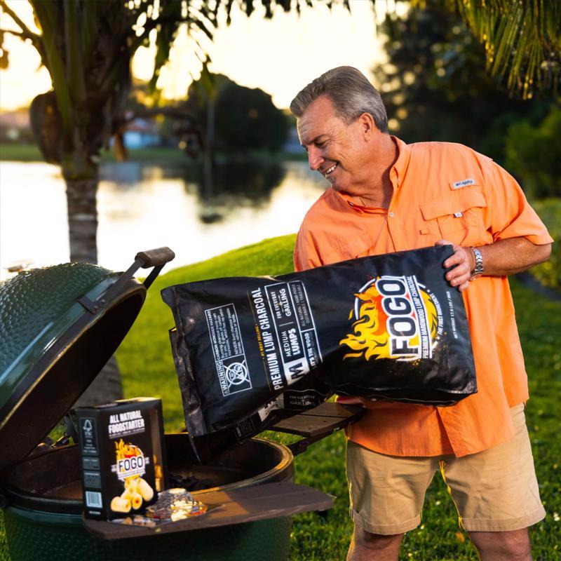 FOGO Premium (Black Bag) All Natural Lump Charcoal 17.6 lb