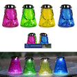 Alpine 7 in. Solar Power Glass Solar Textured Wasp Trap with LED Lights Assorted Solar Hanging Lante, Pack of 8