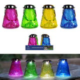Alpine 7 in. Solar Power Glass Solar Textured Wasp Trap with LED Lights Assorted Solar Hanging Lante, Pack of 8