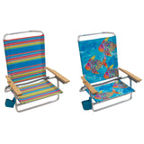 Rio Brands 5-Position Assorted Beach Folding Chair, Pack of 4