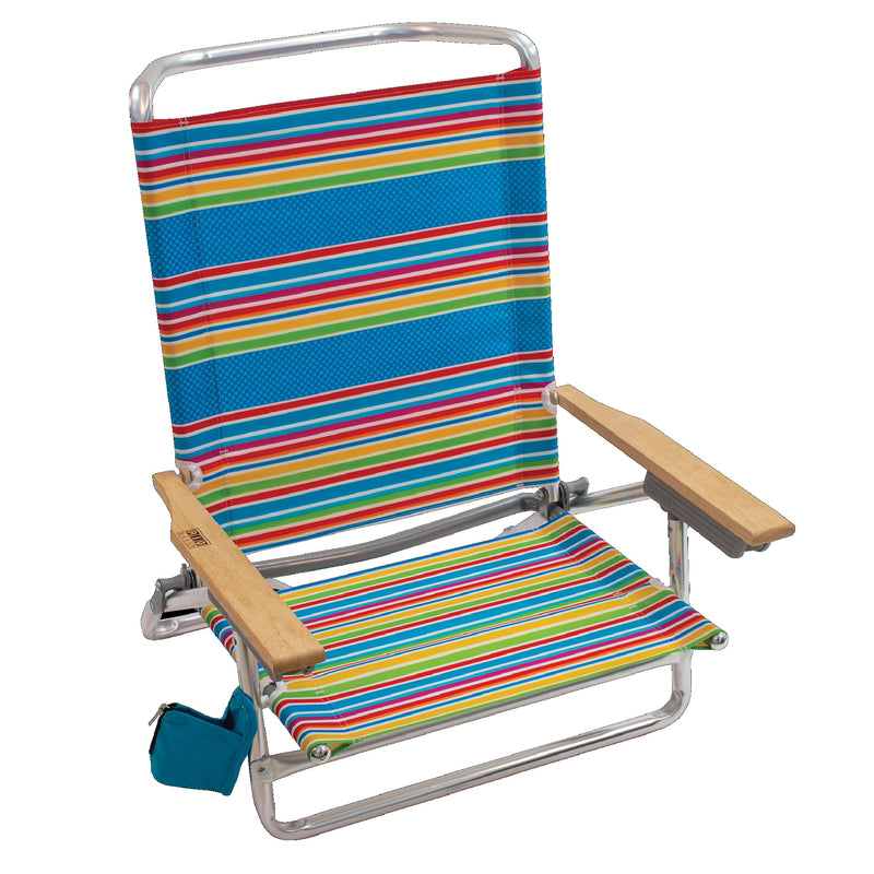 Rio Brands 5-Position Assorted Beach Folding Chair, Pack of 4