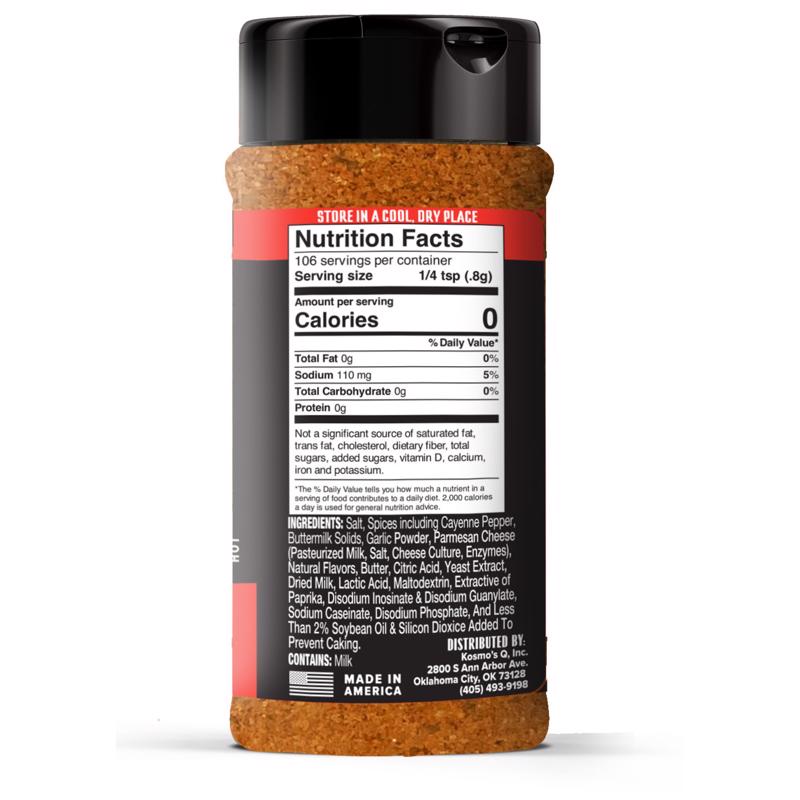 Kosmos Q Wing Dust Nashville Hot Chicken Wing Seasoning 5 oz