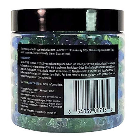 B2Z FunkAway Fresh Clean Scent Odor Eliminating Beads 12 oz Beads, Pack of 6