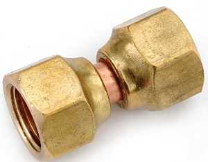 Anderson Metals 754070-08 Swivel Pipe Union, 1/2 in, Flare, Brass, 750 psi Pressure