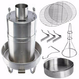 Orion Cooker Original Wood Chips Vertical Outdoor Convection Cooker Silver