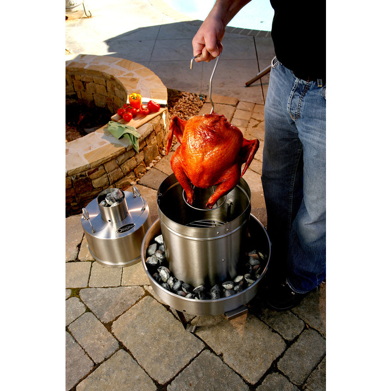 Orion Cooker Original Wood Chips Vertical Outdoor Convection Cooker Silver