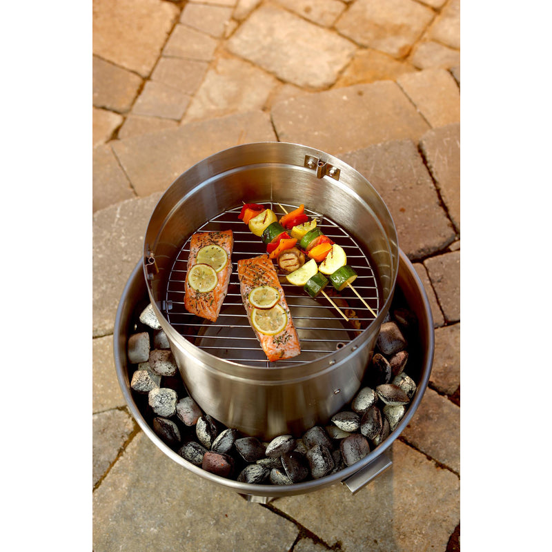 Orion Cooker Original Wood Chips Vertical Outdoor Convection Cooker Silver