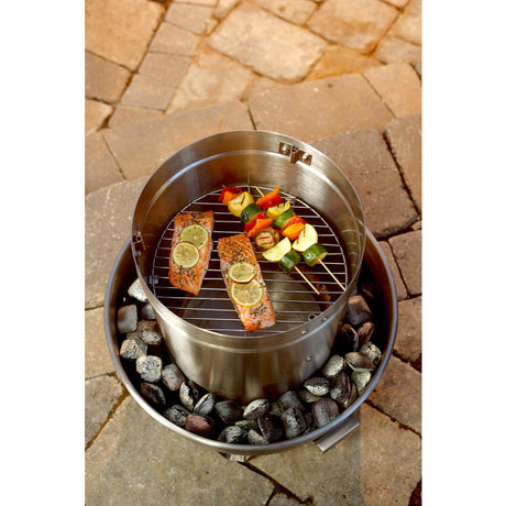 Orion Cooker Original Wood Chips Vertical Outdoor Convection Cooker Silver