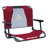 GCI Outdoor Big Comfort 1-Position Red Hard Arm Stadium Chair, Pack of 3