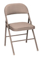 Cosco Antique Sand Fabric Cushioned Folding Chair 1 pk, Pack of 4