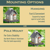 North States Village Wild Bird 5 lb Plastic Hopper Bird Feeder 4 ports