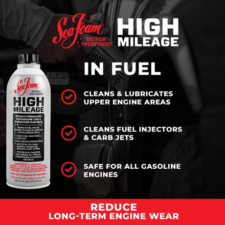Sea Foam High Milage Gasoline Motor Treatment 16 oz