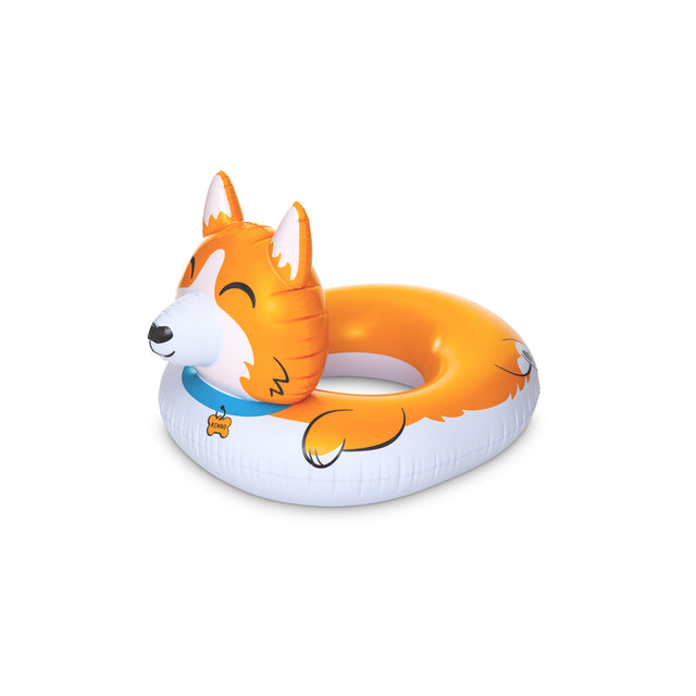 BigMouth Orange/White Vinyl Inflatable Corgi Pool Float, Pack of 4