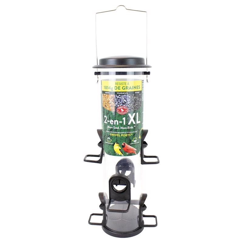 Perky-Pet Goldfinch 4 lb Plastic 2-in-1 Tube Bird Feeder 6 ports