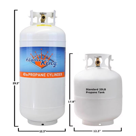 Flame King 40 lb Steel Empty LP Tank