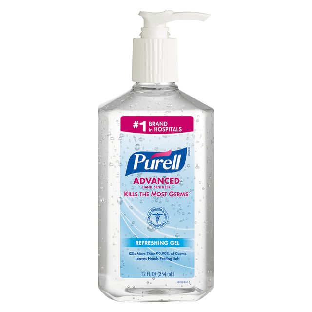 Purell Fresh Scent Gel Advanced Hand Sanitizer 12 oz, Pack of 12