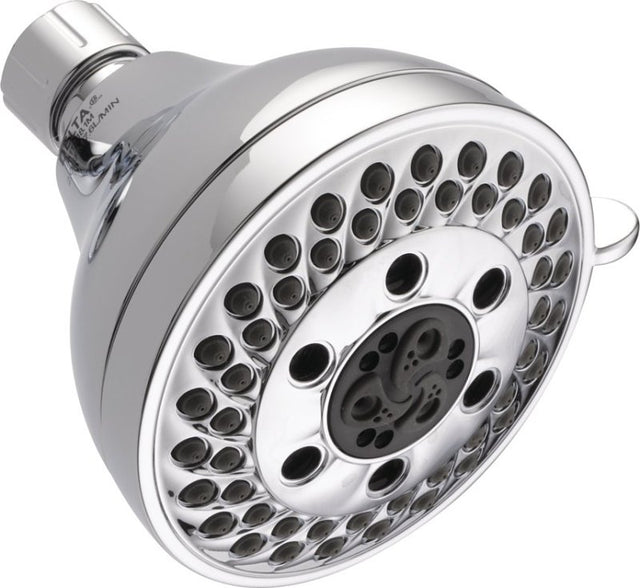 Delta 75569C Shower Head, 1.75 gpm, 1/2 in Connection, IPS, 5-Spray Function, Plastic, Chrome, 4-5/32 in Dia