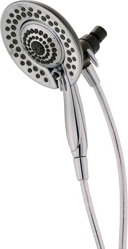Delta 75583CSN Shower, Round, 1/2 in Connection, IPS, 1.75 gpm, 5-Spray Function, Plastic, Brushed Nickel, 72 in L Hose