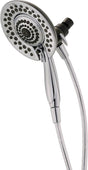 Delta 75583CSN Shower, Round, 1/2 in Connection, IPS, 1.75 gpm, 5-Spray Function, Plastic, Brushed Nickel, 72 in L Hose