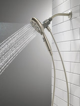 Delta SureDock 75689SN Magnetic Hand Shower, 1/2 in Connection, 1.75 gpm, 6-Spray Function, Satin Nickel, 72 in L Hose