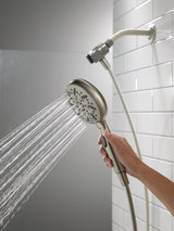 Delta SureDock 75689SN Magnetic Hand Shower, 1/2 in Connection, 1.75 gpm, 6-Spray Function, Satin Nickel, 72 in L Hose