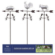 Alpine Iron Assorted 48 in. Farm Animal Weathervane Garden Stake, Pack of 6