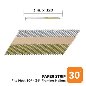 ProFIT 0600372 Framing Nail, 3 in L, Hot-Dipped Galvanized, Round Head, Ring Shank