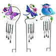 Meadow Creek Assorted Glass/Metal 28 in. H Windchime Outdoor Garden Stake, Pack of 12