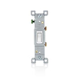 Leviton 15 amps Single Pole Toggle AC Quiet Switch White 1 pk, Pack of 10