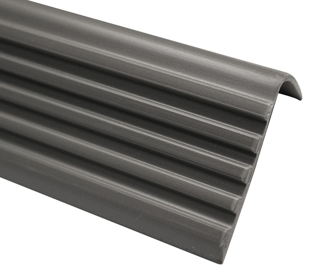 Shur-Trim FV4020GRY60R Drop Overlap Nosing, 6 ft L, 1-7/8 in W, Vinyl, Gray