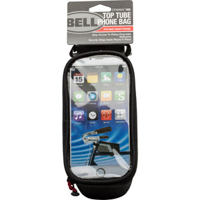 Bell Sports Stowaway Fabric 450 Top Tube Phone Storage Bag Black/Silver, Pack of 2