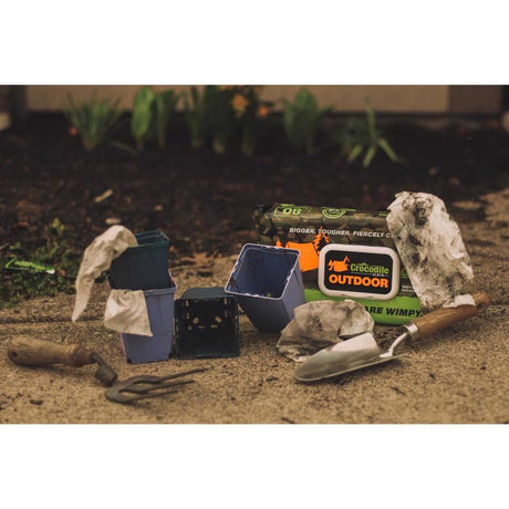 Crocodile Cloth Outdoor White Cloth 10 in. W X 15 in. L 80 wipes, Pack of 8