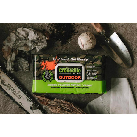 Crocodile Cloth Outdoor White Cloth 10 in. W X 15 in. L 80 wipes, Pack of 8